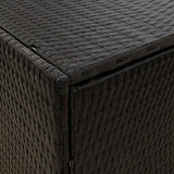 Garden Storage Cabinet Black 100x55.5x80 cm Poly Rattan - Extra Image