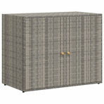Garden Storage Cabinet Grey 100x55.5x80 cm Poly Rattan