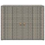 Garden Storage Cabinet Grey 100x55.5x80 cm Poly Rattan