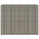 Garden Storage Cabinet Grey 100x55.5x80 cm Poly Rattan