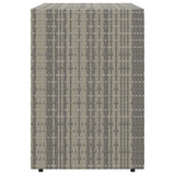 Garden Storage Cabinet Grey 100x55.5x80 cm Poly Rattan - Close-Up Angle