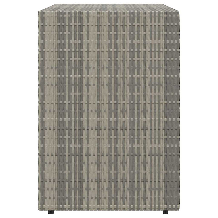 Garden Storage Cabinet Grey 100x55.5x80 cm Poly Rattan