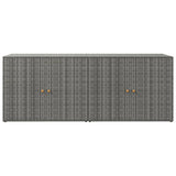 Garden Storage Cabinet Grey 198x55.5x80 cm Poly Rattan