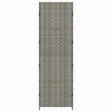 Garden Storage Cabinet Grey 59x40x180 cm Poly Rattan