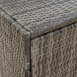 Garden Storage Cabinet Grey 59x40x180 cm Poly Rattan - Extra Image