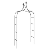 Garden Arches 2 pcs Black 120x38x260 cm Steel - Side View