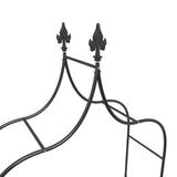 Garden Arches 2 pcs Black 120x38x260 cm Steel - Rear View