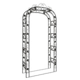 Garden Arch Black 116x45x240 cm Steel