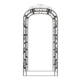 Garden Arch Black 116x45x240 cm Steel