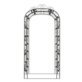 Garden Arch Black 116x45x240 cm Steel - Side View