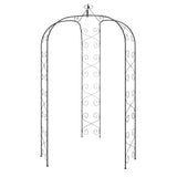 Garden Arch Black Ø180x255 cm Steel - Front View