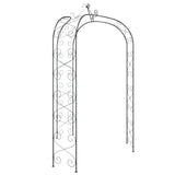 Garden Arch Black Ø180x255 cm Steel - Top-Down View