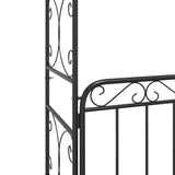 Garden Arch with Gate Black 108x45x235 cm Steel