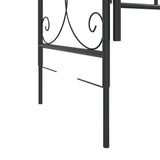 Garden Arch with Gate Black 108x45x235 cm Steel - Extra Image