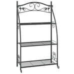 Flower Rack Black 56x30x96 cm Steel
