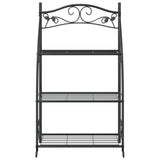 Flower Rack Black 56x30x96 cm Steel