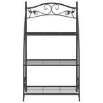 Flower Rack Black 56x30x96 cm Steel