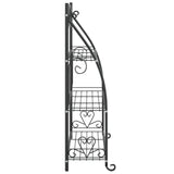 Flower Rack Black 56x30x96 cm Steel - 45-Degree Angle