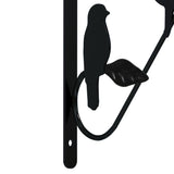 Hanging Basket Brackets 4 pcs Black Steel - Rear View