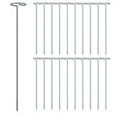 Garden Plant Stakes 20 pcs Dark Green 40 cm Steel