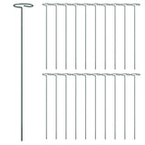Garden Plant Stakes 20 pcs Dark Green 40 cm Steel - Side View