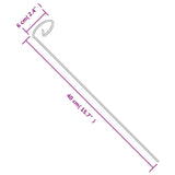 Garden Plant Stakes 20 pcs Dark Green 40 cm Steel - 45-Degree Angle