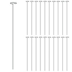 Garden Plant Stakes 20 pcs Dark Green 61 cm Steel