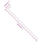 Garden Plant Stakes 20 pcs Dark Green 61 cm Steel - 45-Degree Angle
