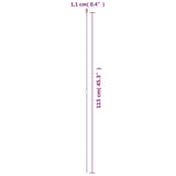 Garden Plant Stakes 30 pcs Green 115 cm Steel - 45-Degree Angle