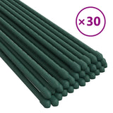 Garden Plant Stakes 30 pcs Green 150 cm Steel - Front View