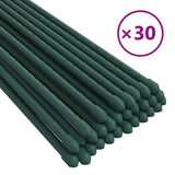 Garden Plant Stakes 30 pcs Green 180 cm Steel - Front View