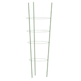 Garden Plant Supports with 4 Rings 5 pcs Green 90 cm Steel