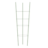 Garden Plant Supports with 4 Rings 5 pcs Green 90 cm Steel