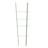 Garden Plant Supports with 4 Rings 5 pcs Green 90 cm Steel - Rear View