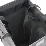Foldable Laundry Hamper Grey 26x34.5x59.5 cm Faux Linen Fabric - Low Angle