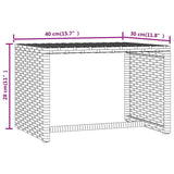 Sunbeds 2 pcs with Table Black Poly Rattan