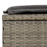 Sunbed with Foldable Roof Grey 213x63x97 cm Poly Rattan - Extra Image