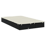 2-Person Sunbed with Cushions Black Poly Rattan - Rear View