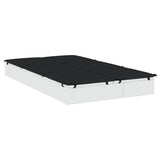 2-Person Sunbed with Cushions White Poly Rattan - Rear View