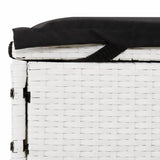 2-Person Sunbed with Cushions White Poly Rattan - Extra Image