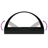 2-Person Sunbed with Round Roof Black 211x112x140 cm Poly Rattan - Extra Image