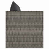 Outdoor Lounge Bed with Cushions Grey Poly Rattan - Top-Down View