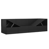 Outdoor Lounge Bed with Cushions Black Poly Rattan - Close-Up Angle