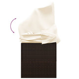 Outdoor Lounge Bed with Roof and Cushions Brown Poly Rattan - Close-Up Angle