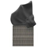 Outdoor Lounge Bed with Roof and Cushions Grey Poly Rattan - Top-Down View