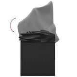 Outdoor Lounge Bed with Roof and Cushions Black Poly Rattan - Close-Up Angle