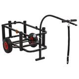 Fishing Trolley Black Steel - Front View