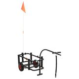 Fishing Trolley Black Steel - Side View