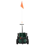 Fishing Trolley with Bag Black Steel - Top-Down View