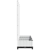 Garden Planter with Trellis White 120x40x121.5 cm PP - 45-Degree Angle